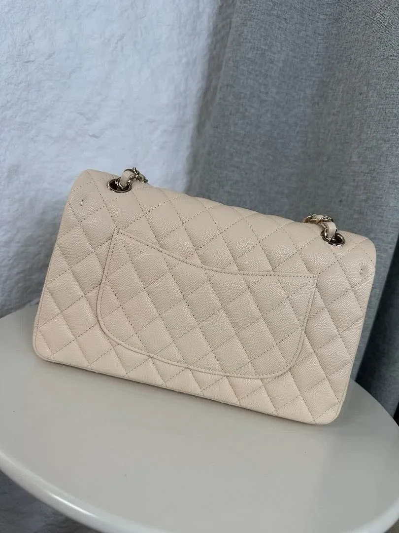 Chanel Classic Flap Medium Beige Gold Hardware Bag product view 2