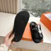Hermès Women Black Leather Sandals product view 2