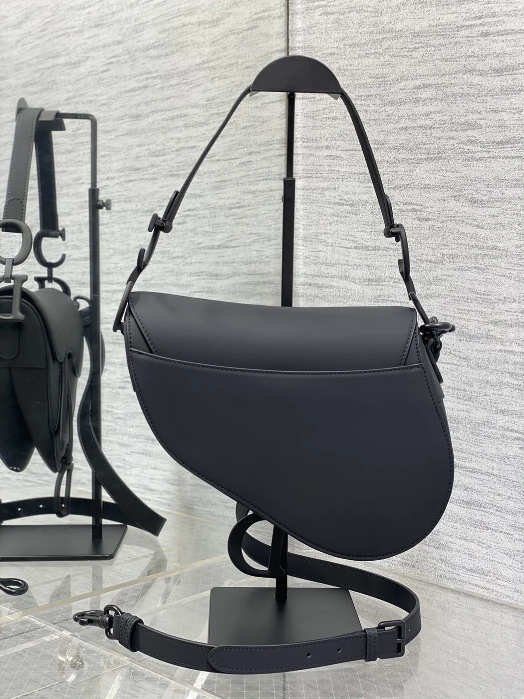 Dior Saddle Bag in Black with Black Hardware product view 3