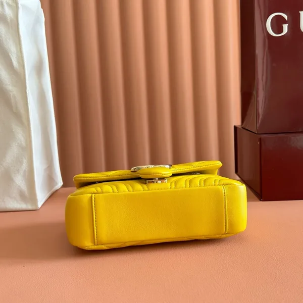 Gucci GG Marmont Bag 22 In Yellow Lambskin product view 2