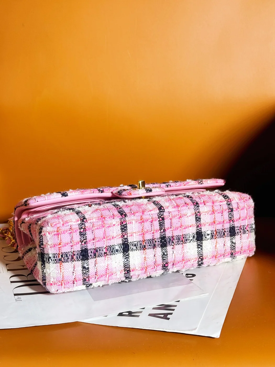 Chanel Mini Rectangular Flap Bag Pink, White and Black product view 2