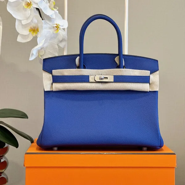 Hermès Birkin 30 Electrique Blue Palladium Hardware Bag product view 1