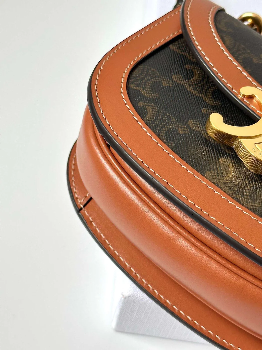 Celine Mini Handle Crossbody Handbag Brown Strap 15.5x11cm product view 6