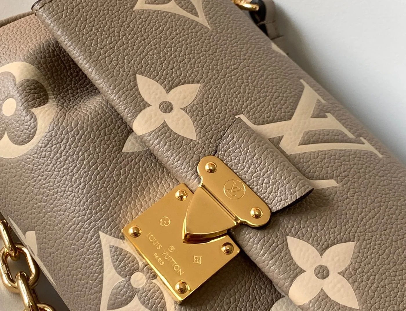 Louis Vuitton Favorite Brown Handbags Lock Gold 24x14cm product view 5