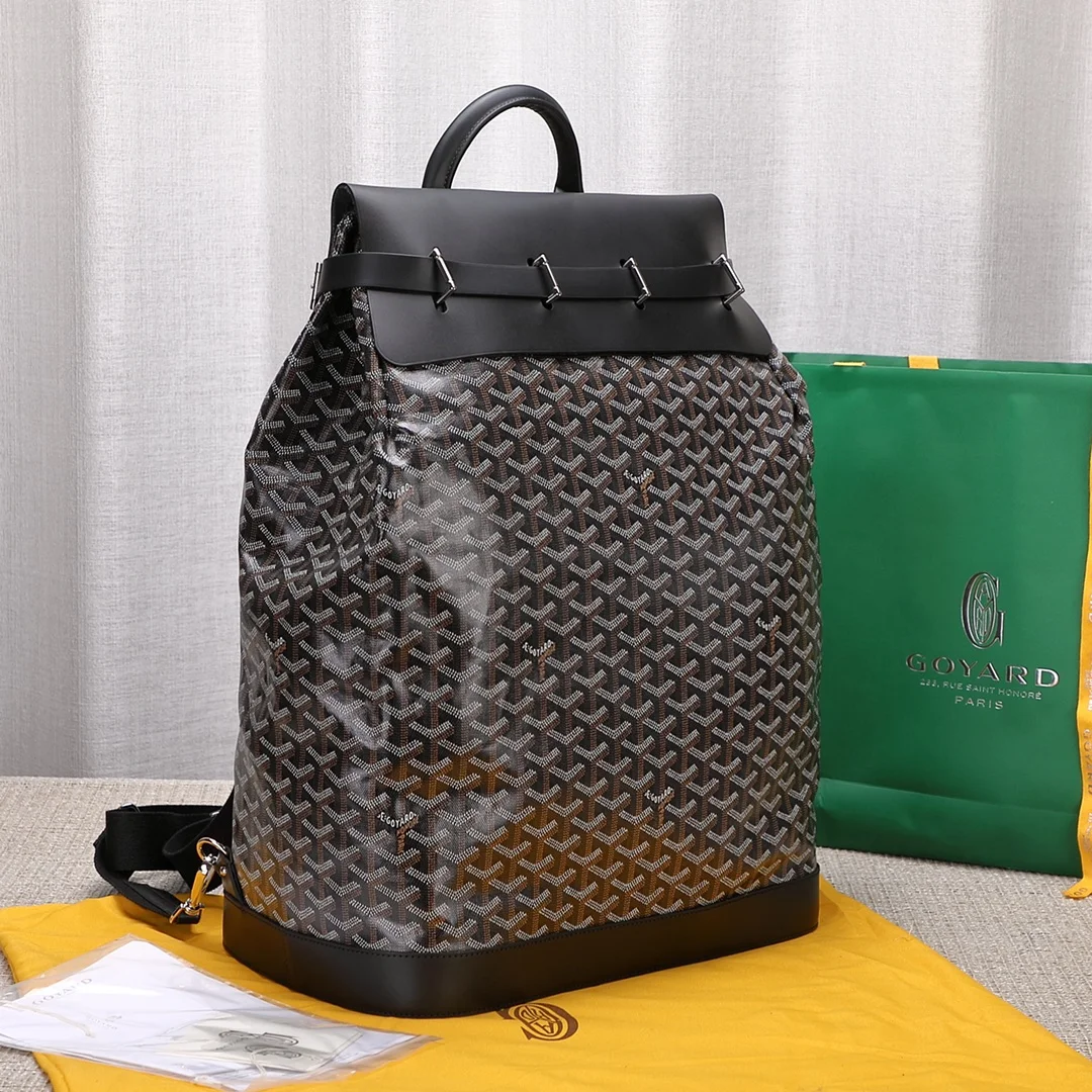 Goyard Steamer GM Black Leather Travel Bag product view 5