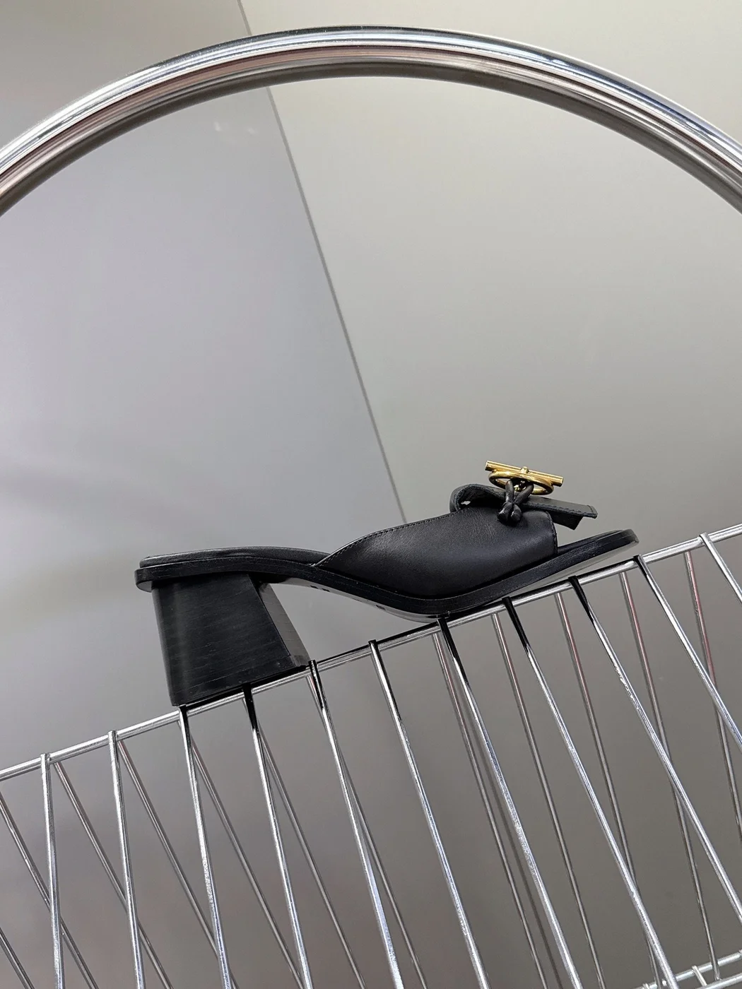 Hermès Women Black Leather Mules product view 6