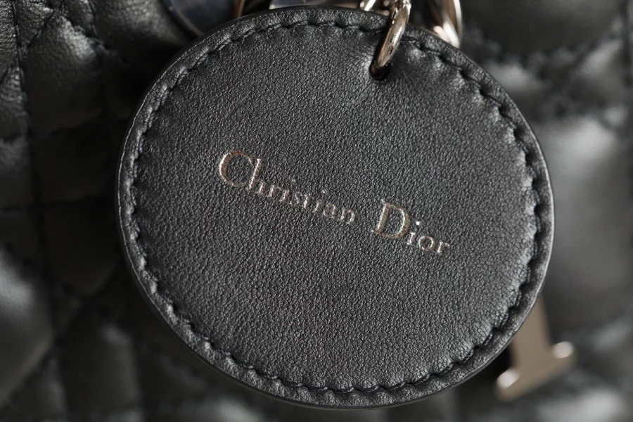 Dior My Lady Women’s Handbag Black Silver Lock 20x16cm product view 3