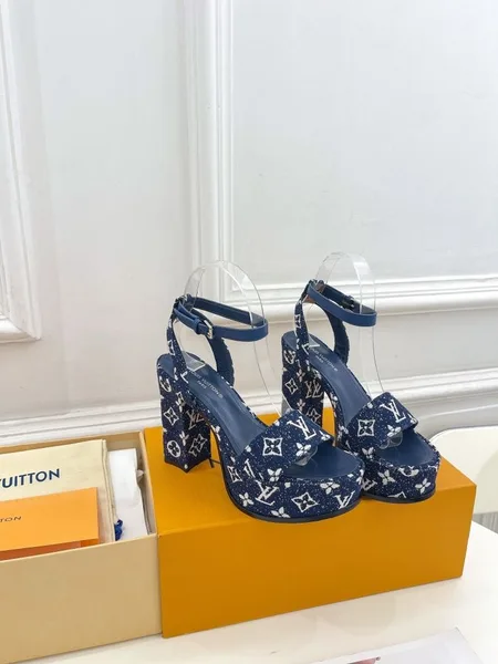 Louis Vuitton Monogram Denim Silhouette Sandals product view 1