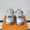 Louis Vuitton Men White Leather Gray Accents Sneakers product view 2