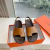 Hermès Women Brown Leather Slingback Sandals product view 1