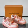 Louis Vuitton Men Pink Leather And Mesh Sneakers product view 5