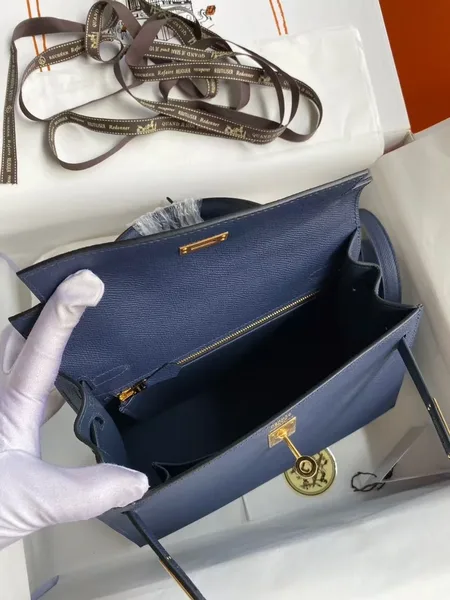 Hermès 25 Sellier Navy Epsom Bag product view 6