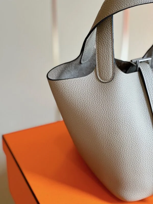 Hermès Picotin 18 Gray togo leather Silver Hardware Bag product view 4