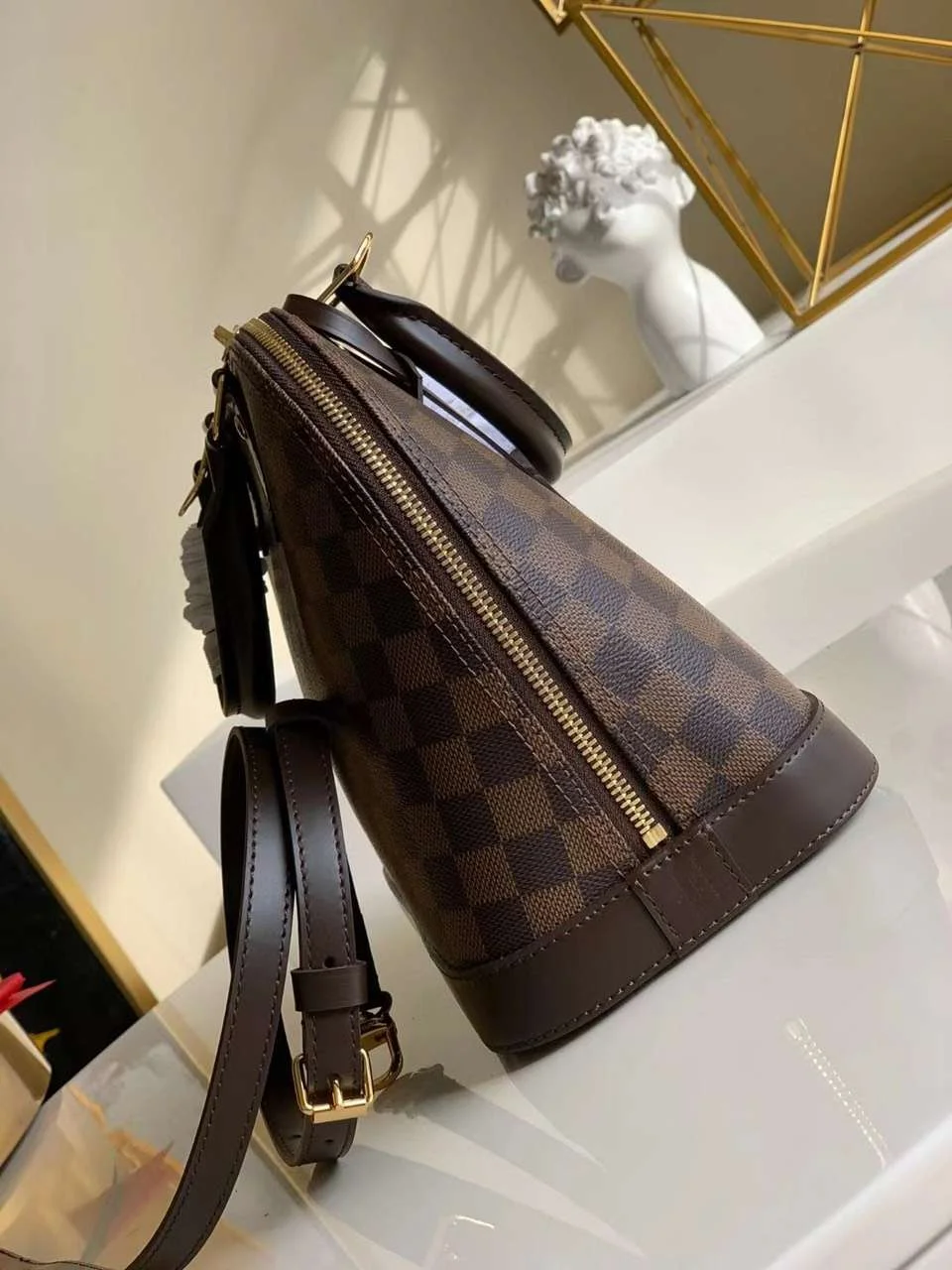 Louis Vuitton Damier Ebene Alma PM Caro Pattern Handbags 32mm product view 2