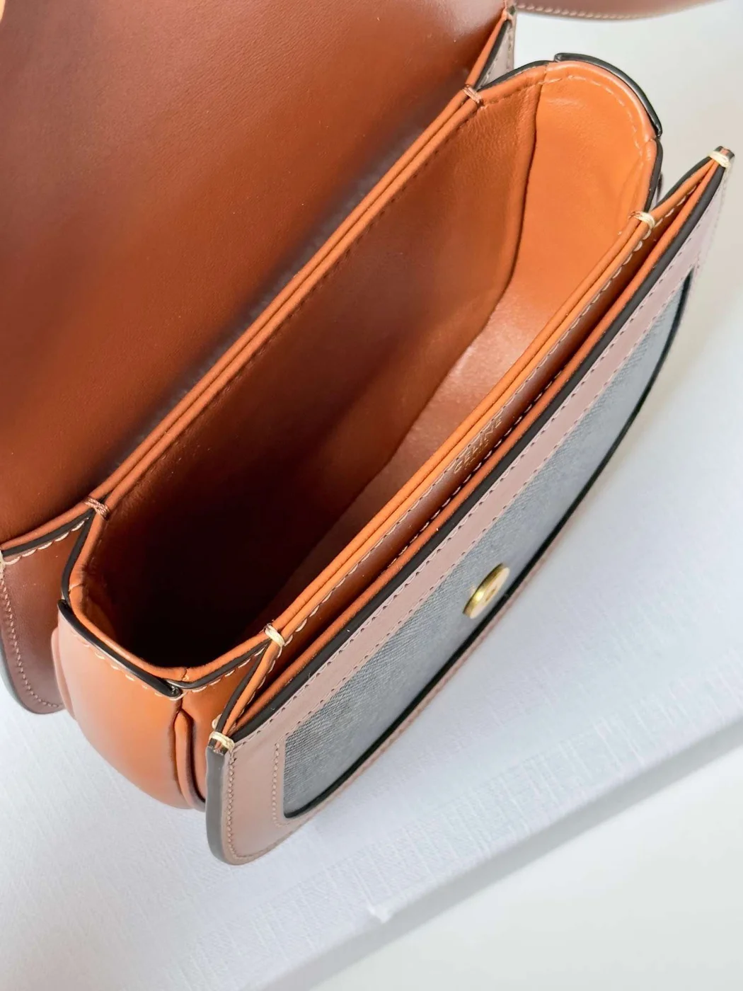 Celine Mini Handle Crossbody Handbag Brown Strap 15.5x11cm product view 3