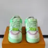 Louis Vuitton Men Light Green Leather Sneakers product view 2
