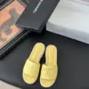 Chanel Women Yellow Quilted Leather Slides product view 1