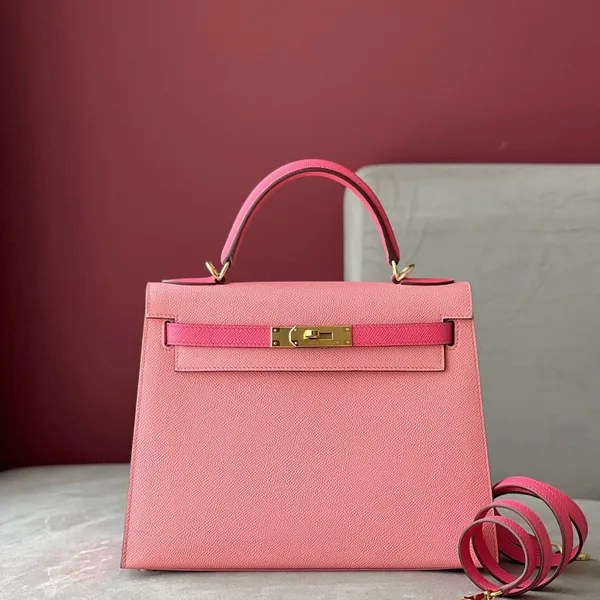 Hermès Kelly 28 Rose Pink/ Pink Gold Hardware Bag product view 1