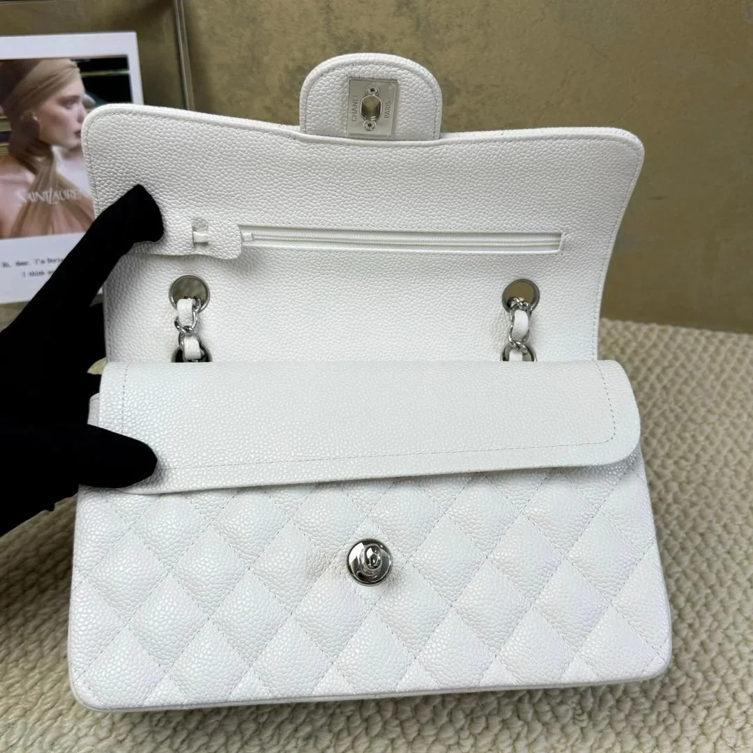 Chanel classic flap white small Bag product view 7