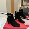 Valentino Women Black Suede Ankle Boots product view 1