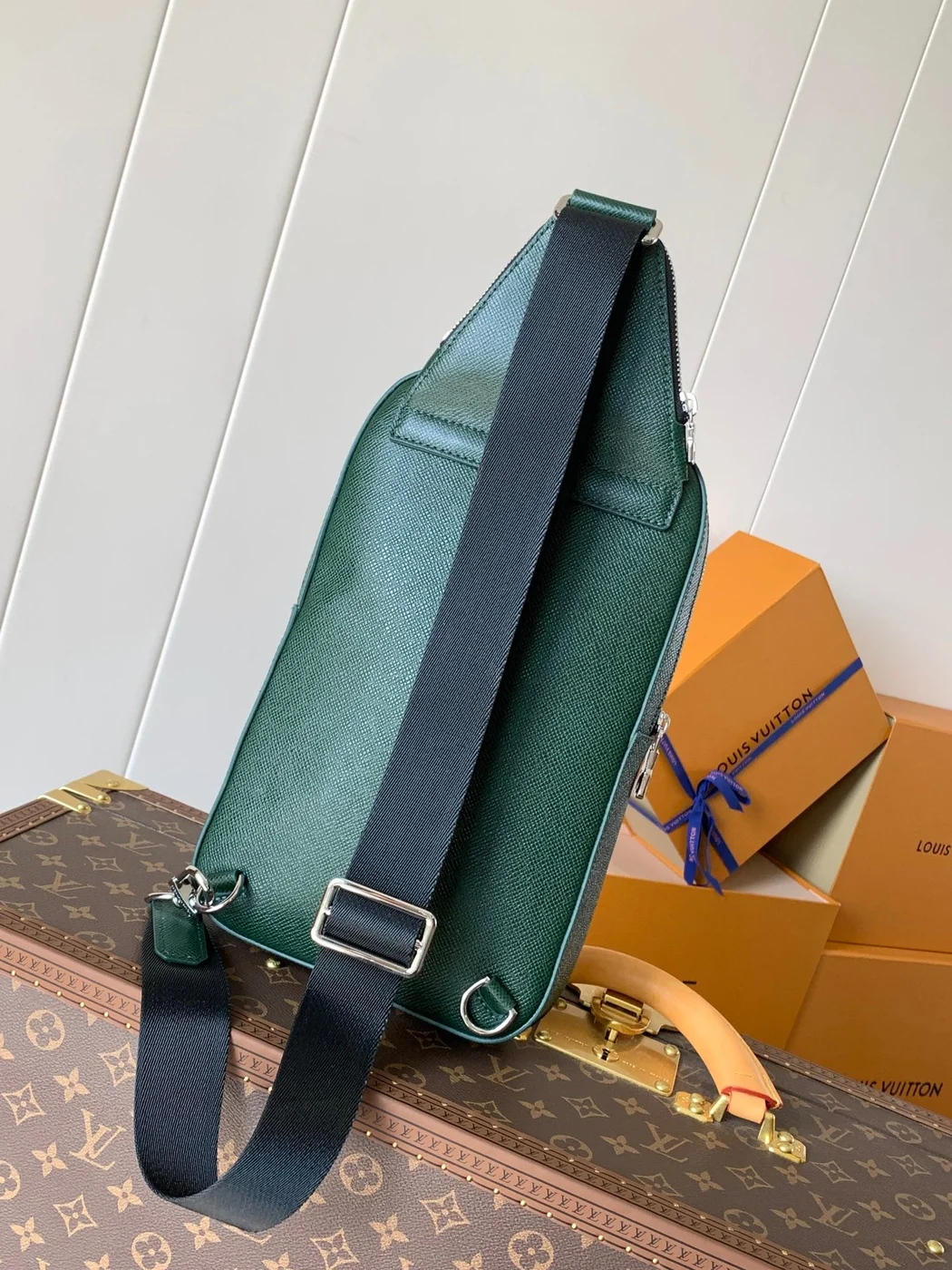 Louis Vuitton Avenue Slingbag 31 In Dark Green Taiga Leather Bag product view 2