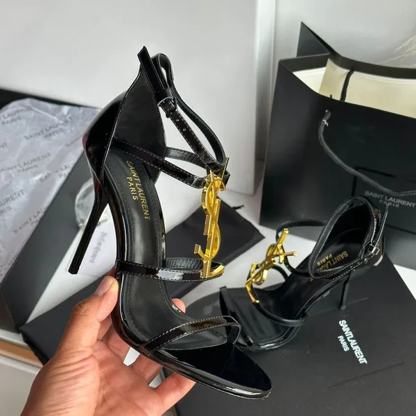 Saint Laurent Cassandra patent leather sandals product view 1