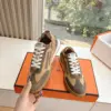 Hermès Women Brown Suede Sneakers product view 6