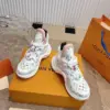 Louis Vuitton Women White Leather Multicolor Logo Sneakers product view 1