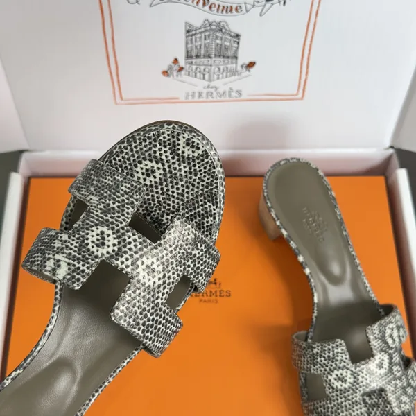Hermès Oran Heeled Sandals Exotic Print product view 3