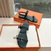 Hermès Women Black Leather Sandals product view 3