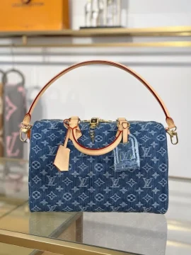 Louis Vuitton Monogram Denim Speedy Soft 30 bag product photo