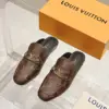 Louis Vuitton Women Brown Leather Mules product view 1