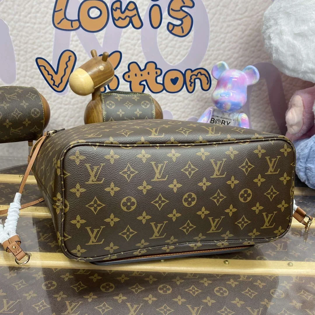 Louis Vuitton M12061 Louis Vuitton Reversible Neverfull Inside Out MM Handbag Brown product view 5