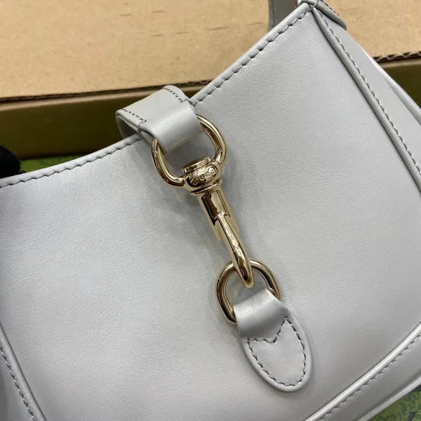 Gucci Jackie Notte Mini Bag 19 In White Calfskin Gold Hardware product view 9
