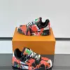 Louis Vuitton Men Black Red Painted Leather Sneakers product view 4