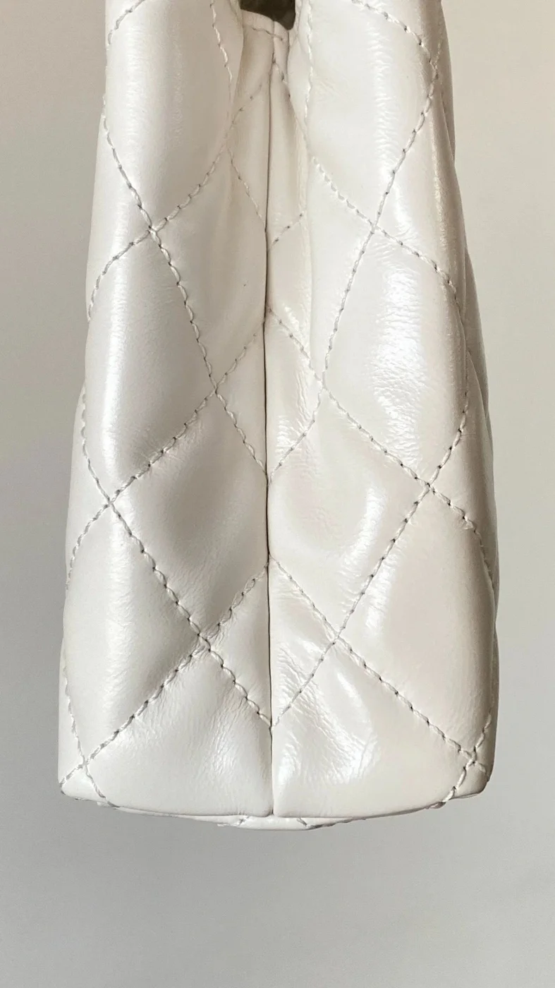 Chanel Kelly Mini Shopping Bag White product view 3