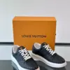 Louis Vuitton Men Black Leather Sneakers product view 5