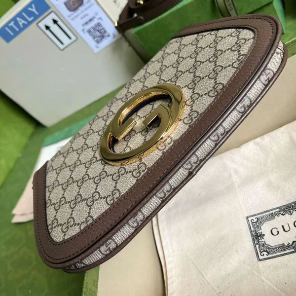 Gucci Blondie Branded Women’s Handbag with Ophidia Pattern 28x16x4cm product view 7