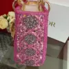 Dior Lady  Bag Metallic Calfskin  Satin with Rose Des Vent product view 8
