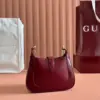 Gucci Jackie Notte Mini Bag 19 In Red Wine Cracked Lacquer Calfskin Gold Hardware product view 2