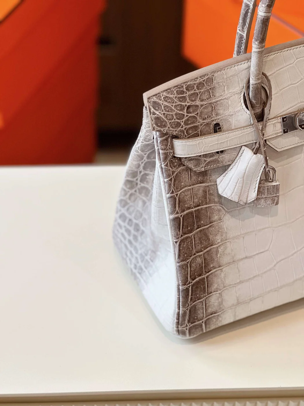 Hermès Birkin 30 Himalaya Albino Crocodile Leather Bag product view 4
