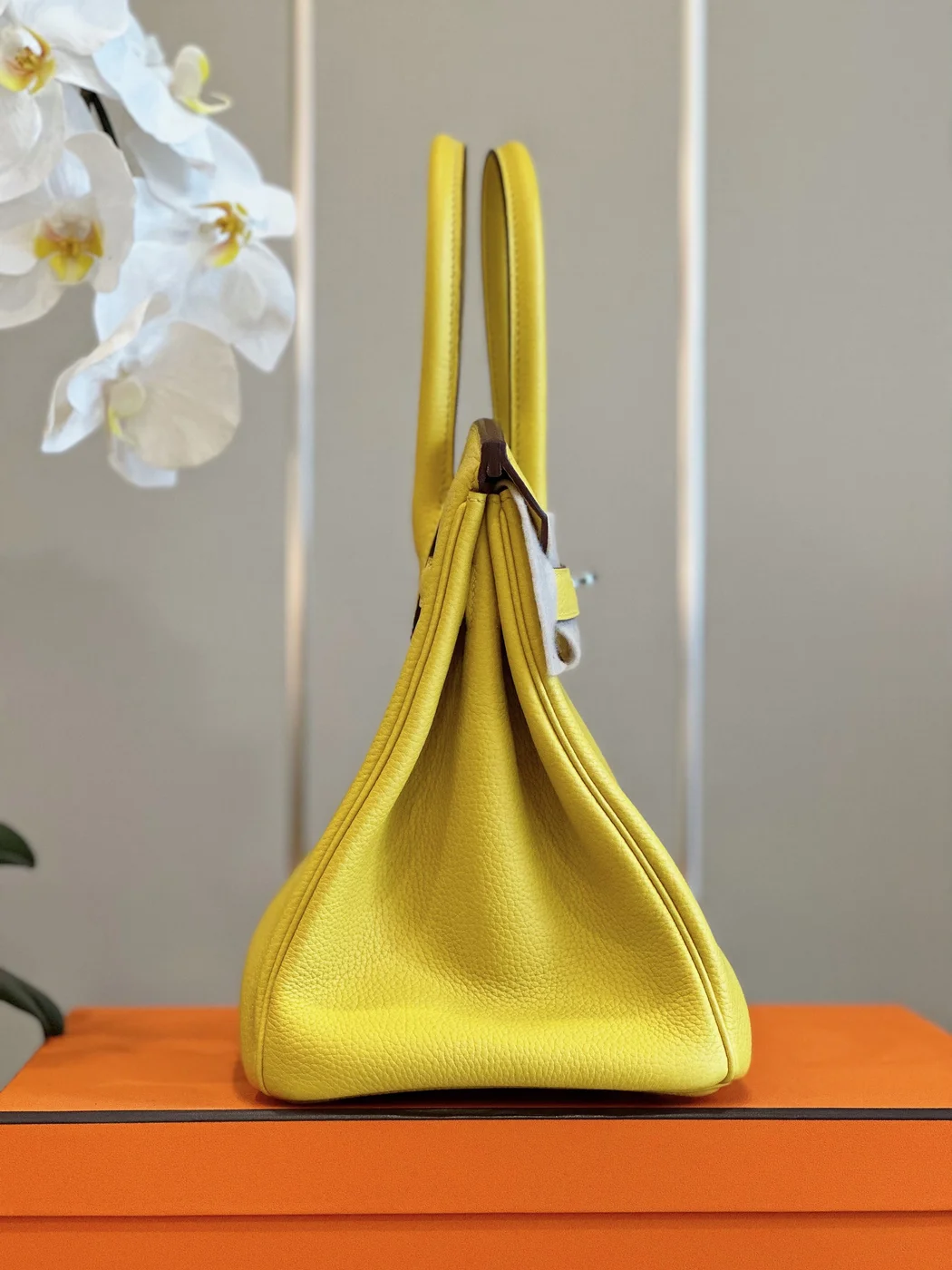 Hermès Birkin 30 Amber Yellow Palladium Hardware Bag product view 3