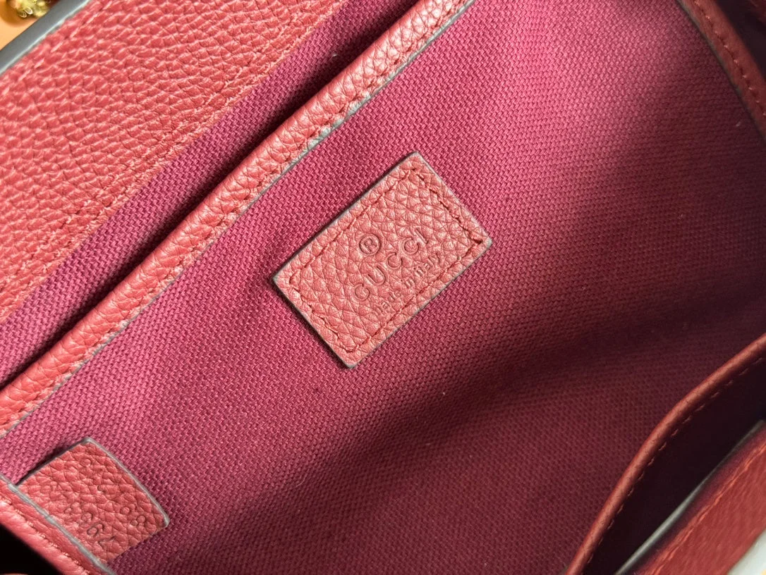 Gucci Small Jackie Tote 24 In Burgundy Lambskin product view 2