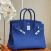 Hermès Birkin 30 Electrique Blue Palladium Hardware Bag product view 3