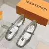 Louis Vuitton Women Silver Leather Mary Jane Flats product view 1