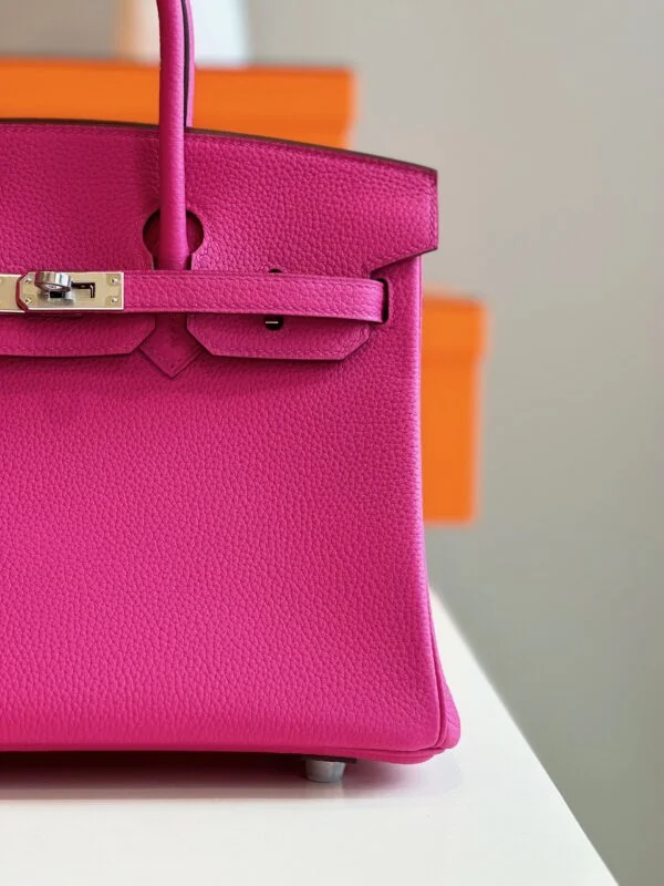 Hermès Birkin 25 Pink Togo leather Palladium Hardware Bag product view 4
