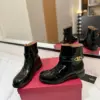 Valentino Women Black Patent Leather Ankle Boots product view 6