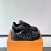 Louis Vuitton Men Black Multicolor Leather Sneakers product view 1