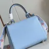 Louis Vuitton Clunny Blue Raised Pattern Handbags 20x16cm product view 5