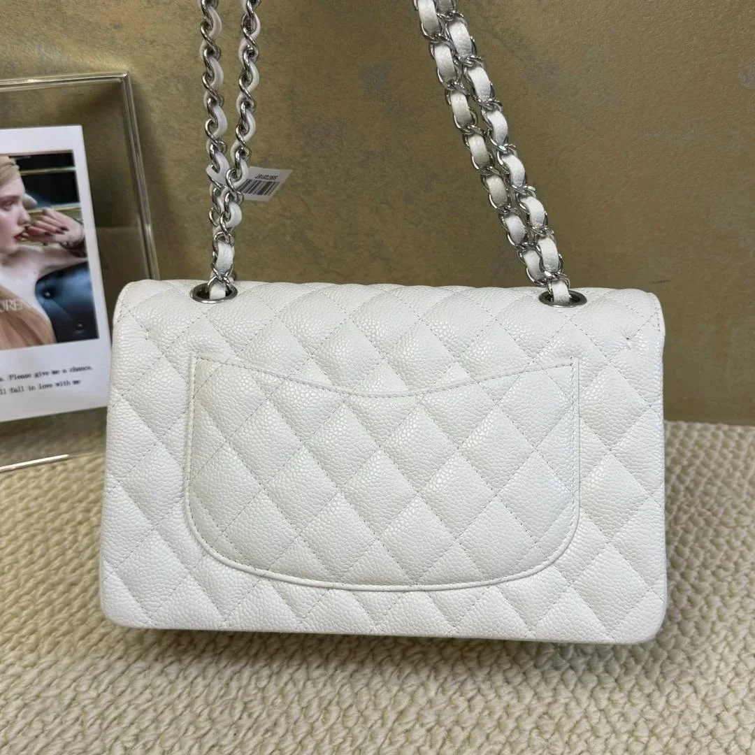Chanel classic flap white small Bag product view 3